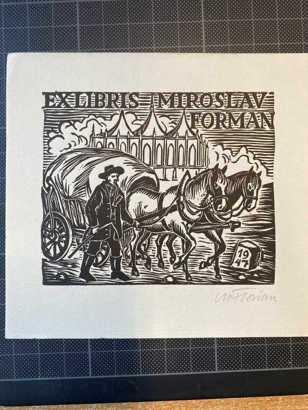 Ex Libris - M. Florian - Miroslav Forman - 3 Stück