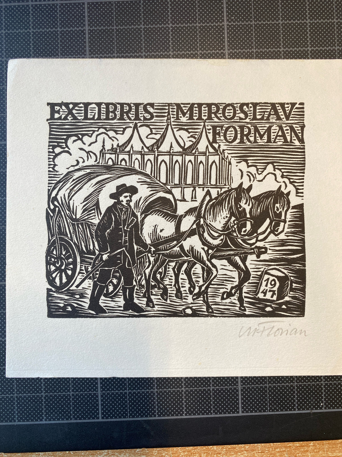 Ex Libris - M. Florian - Miroslav Forman - 3 Stück