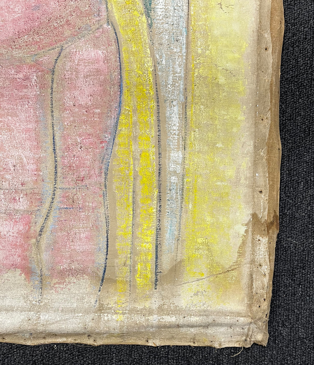Jaritz, Jozsa - o. T. Frau mit Kind - Pastell auf Leinwand - handsigniert