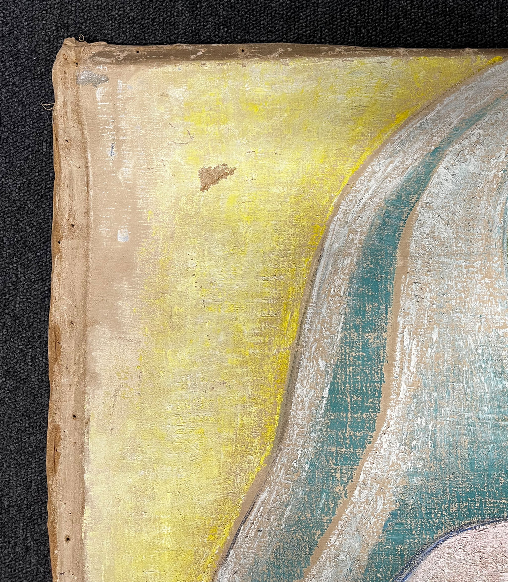 Jaritz, Jozsa - o. T. Frau mit Kind - Pastell auf Leinwand - handsigniert