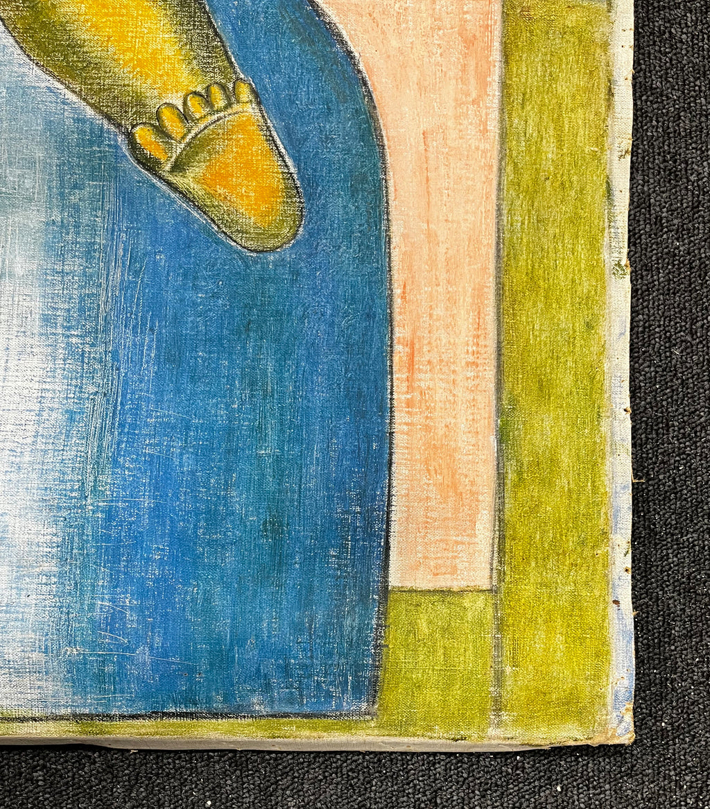 Jaritz, Jozsa - o. T. Frau mit Kind 3 - Pastell auf Leinwand - handsigniert