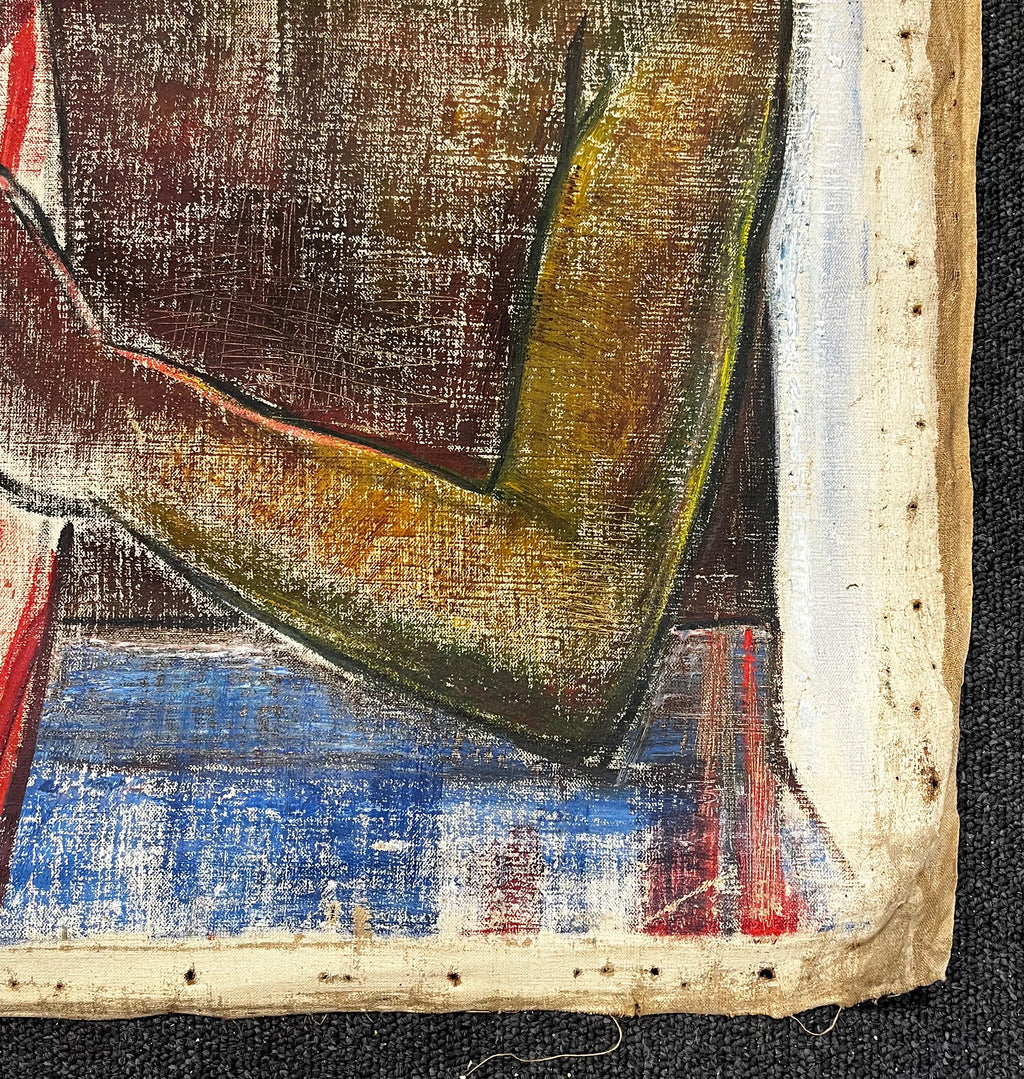 Jaritz, Jozsa - o. T. Frau mit zwei Kindern - Pastell auf Leinwand - handsigniert