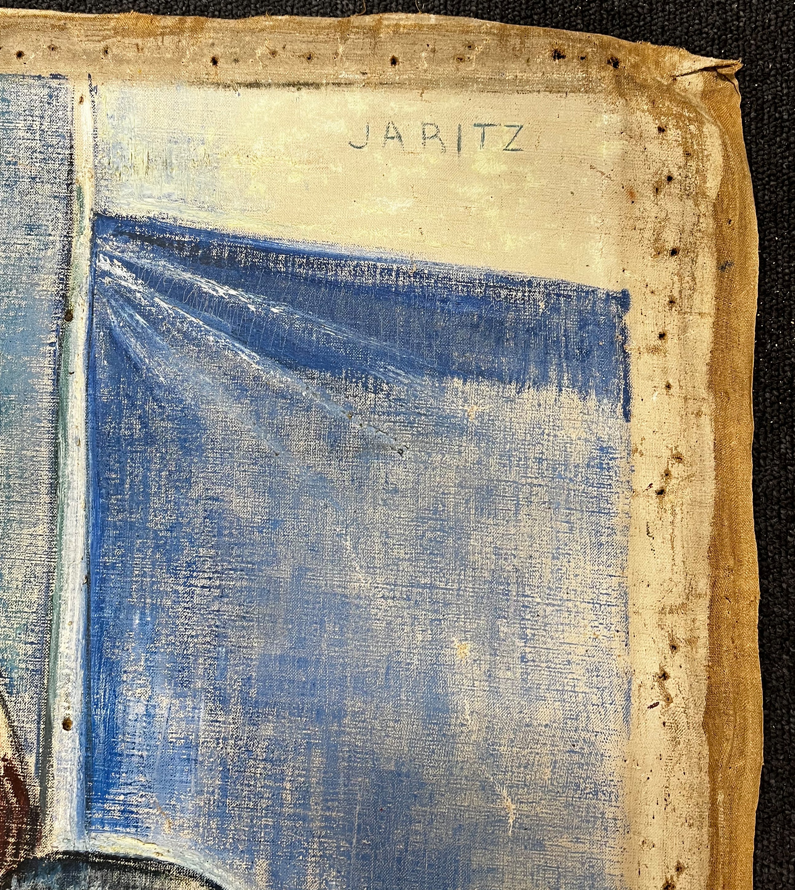 Jaritz, Jozsa - o. T. Frau mit zwei Kindern - Pastell auf Leinwand - handsigniert
