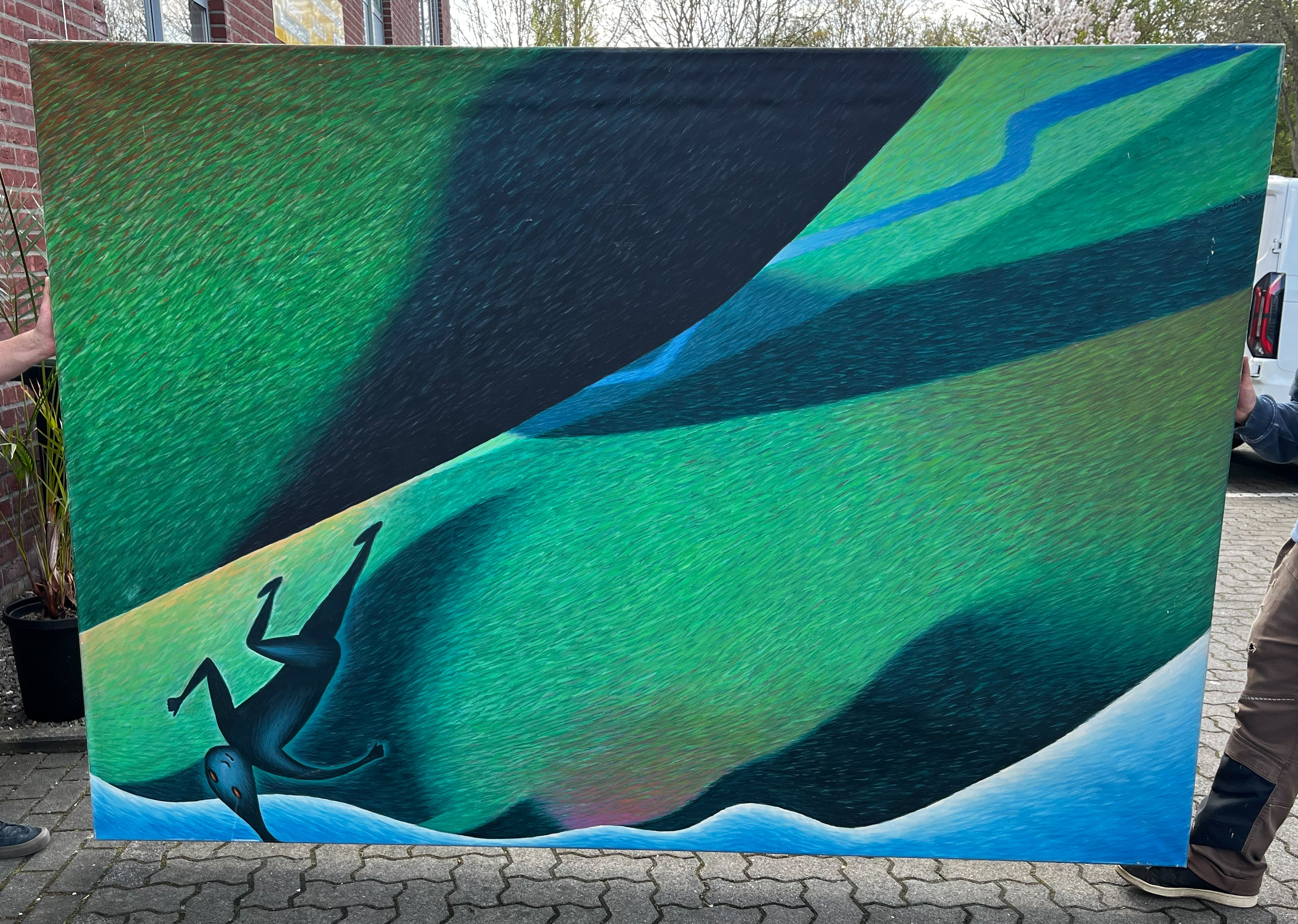 Huber, Daniel - Der letzte und der erste Schritt - Acryl auf Leinwand - handsigniert