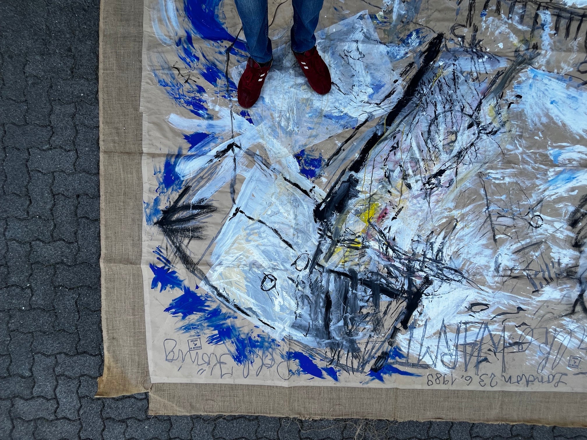 Rolf König & Falko Warmt - HAMMER - Mischtechnik auf Leinwand - handsigniert