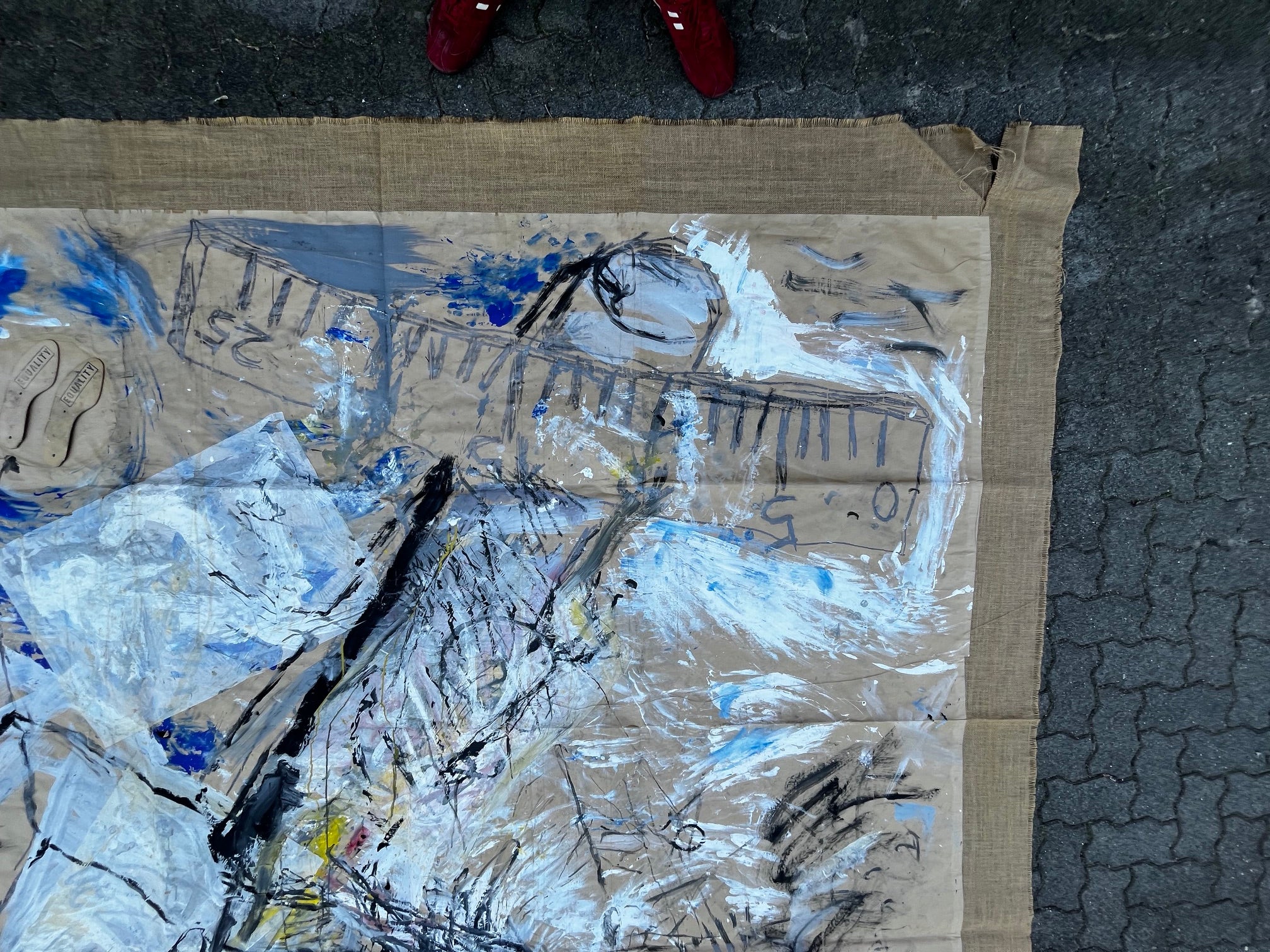 Rolf König & Falko Warmt - HAMMER - Mischtechnik auf Leinwand - handsigniert
