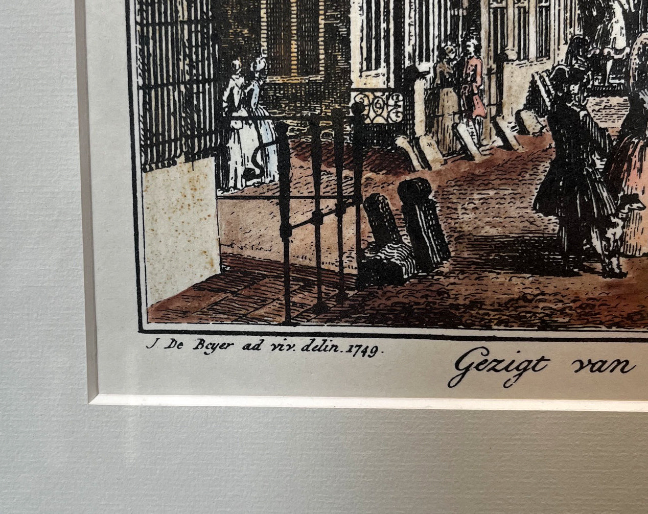 Beyer, de Jan - Kleef (Kleve) - Vismarkt - Siebdruck gerahmt nach dem Original von 1749