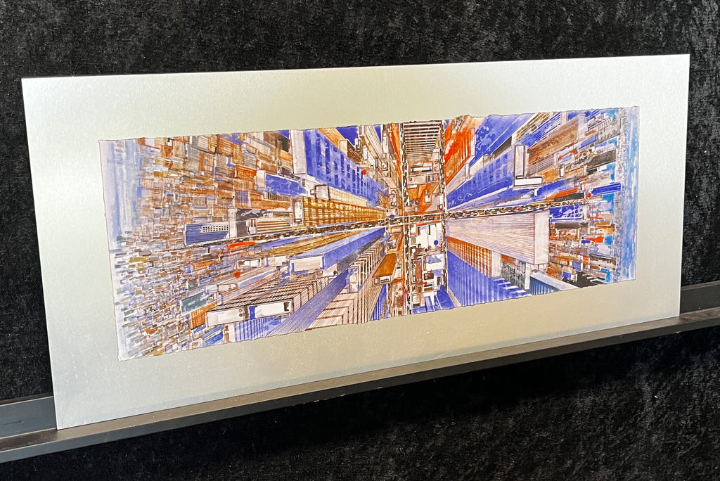 Salzmann, Gottfried - New York Crossroad - 2017 -UV-Druck auf gebürstetem Aluminium