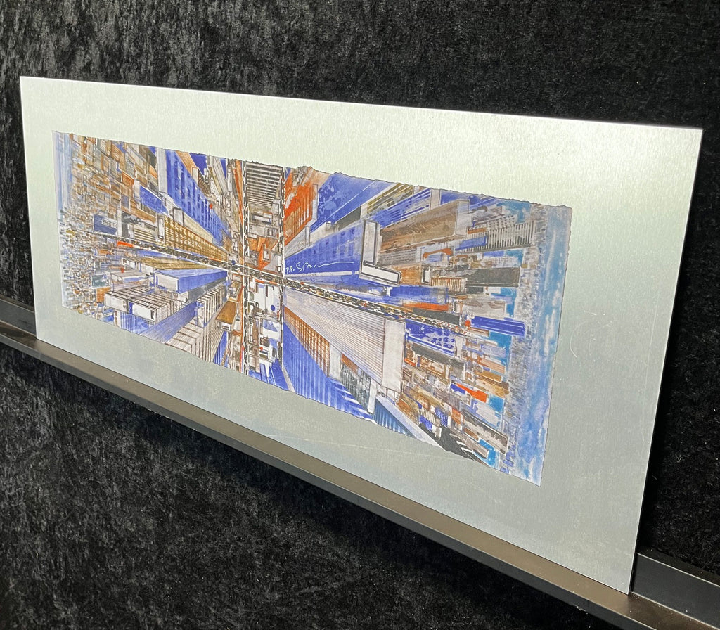Salzmann, Gottfried - New York Crossroad - 2017 -UV-Druck auf gebürstetem Aluminium
