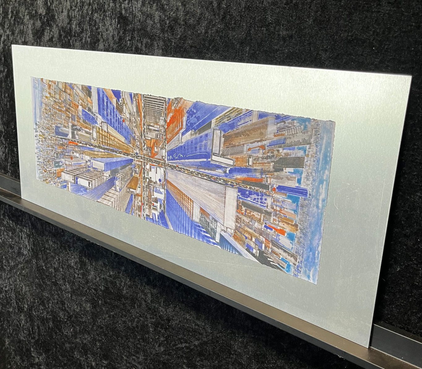 Salzmann, Gottfried - New York Crossroad - 2017 -UV-Druck auf gebürstetem Aluminium