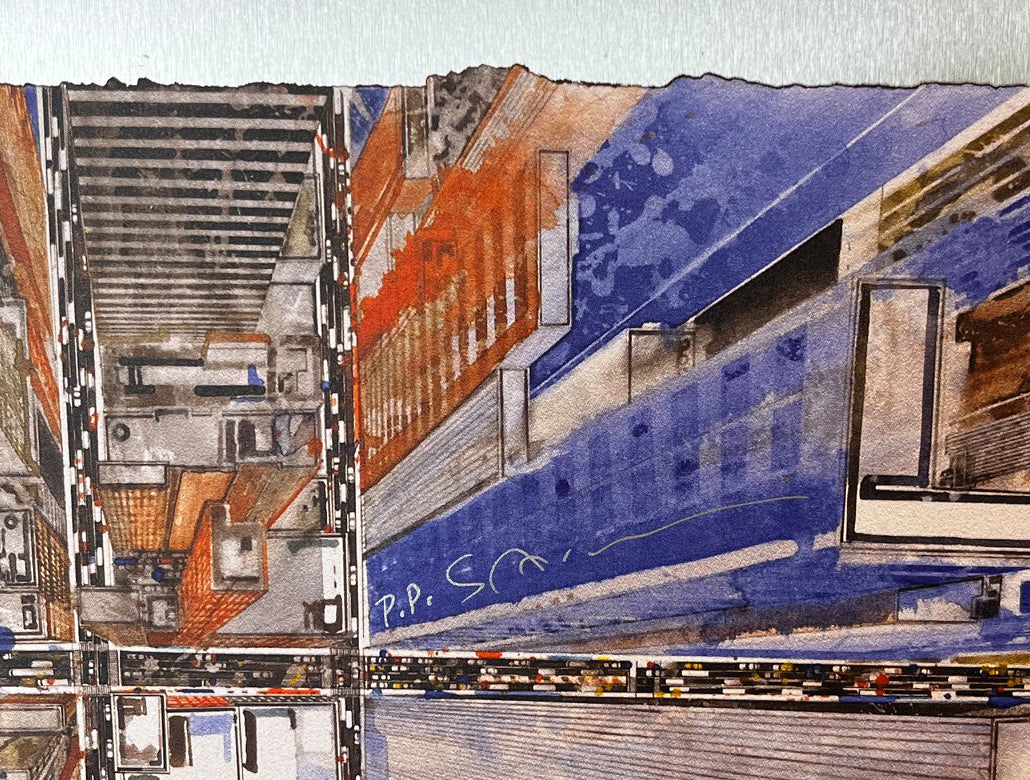 Salzmann, Gottfried - New York Crossroad - 2017 -UV-Druck auf gebürstetem Aluminium