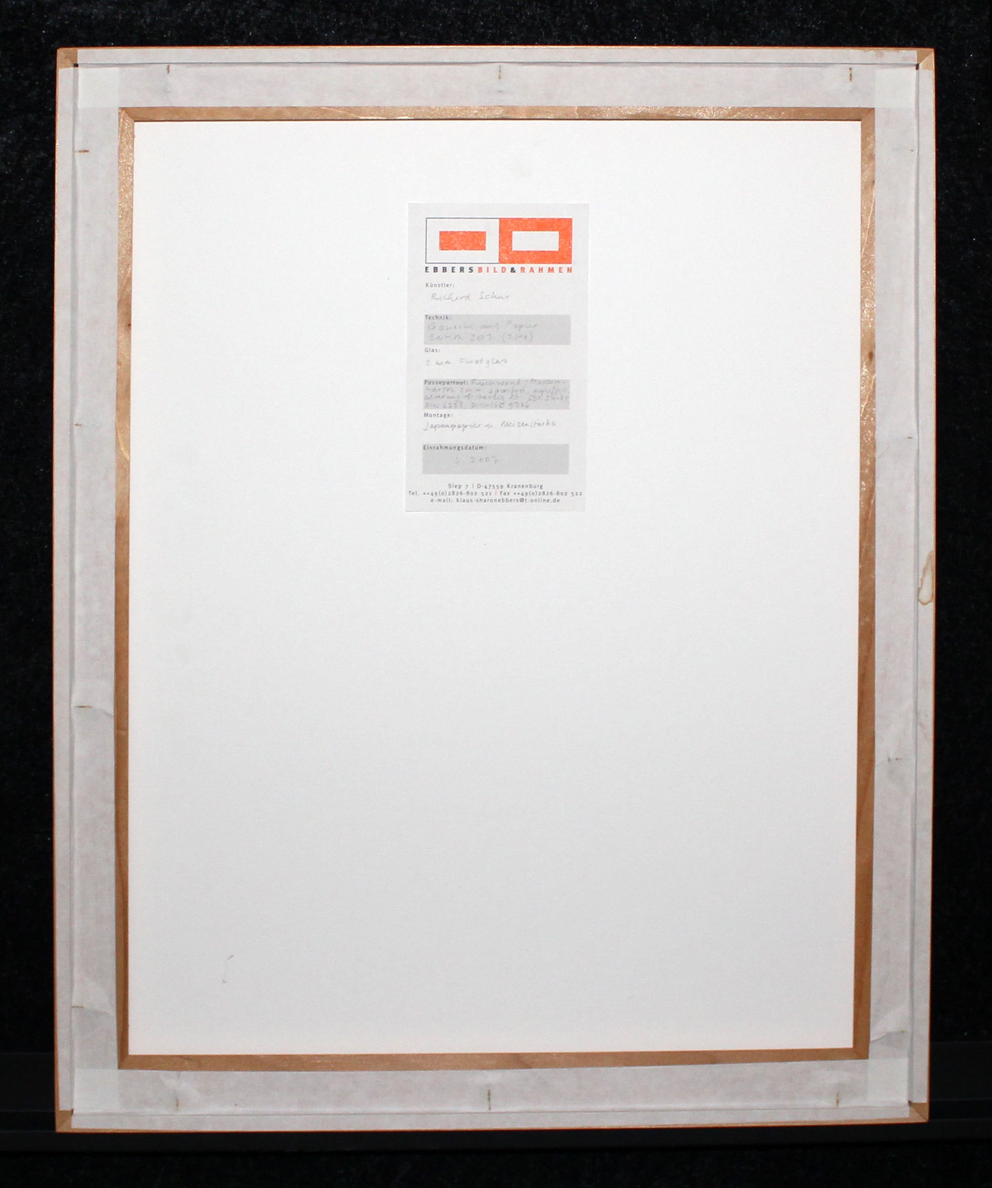 Schur, Richard - o. T. I, 2007 - Gouache auf Papier - gerahmt