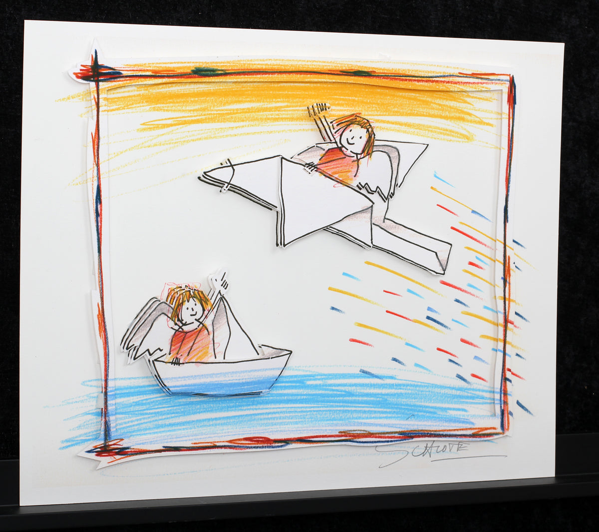 Schlote, Wilhelm - Papierflieger, 2017 - 3D-Konstruktion - handsigniert
