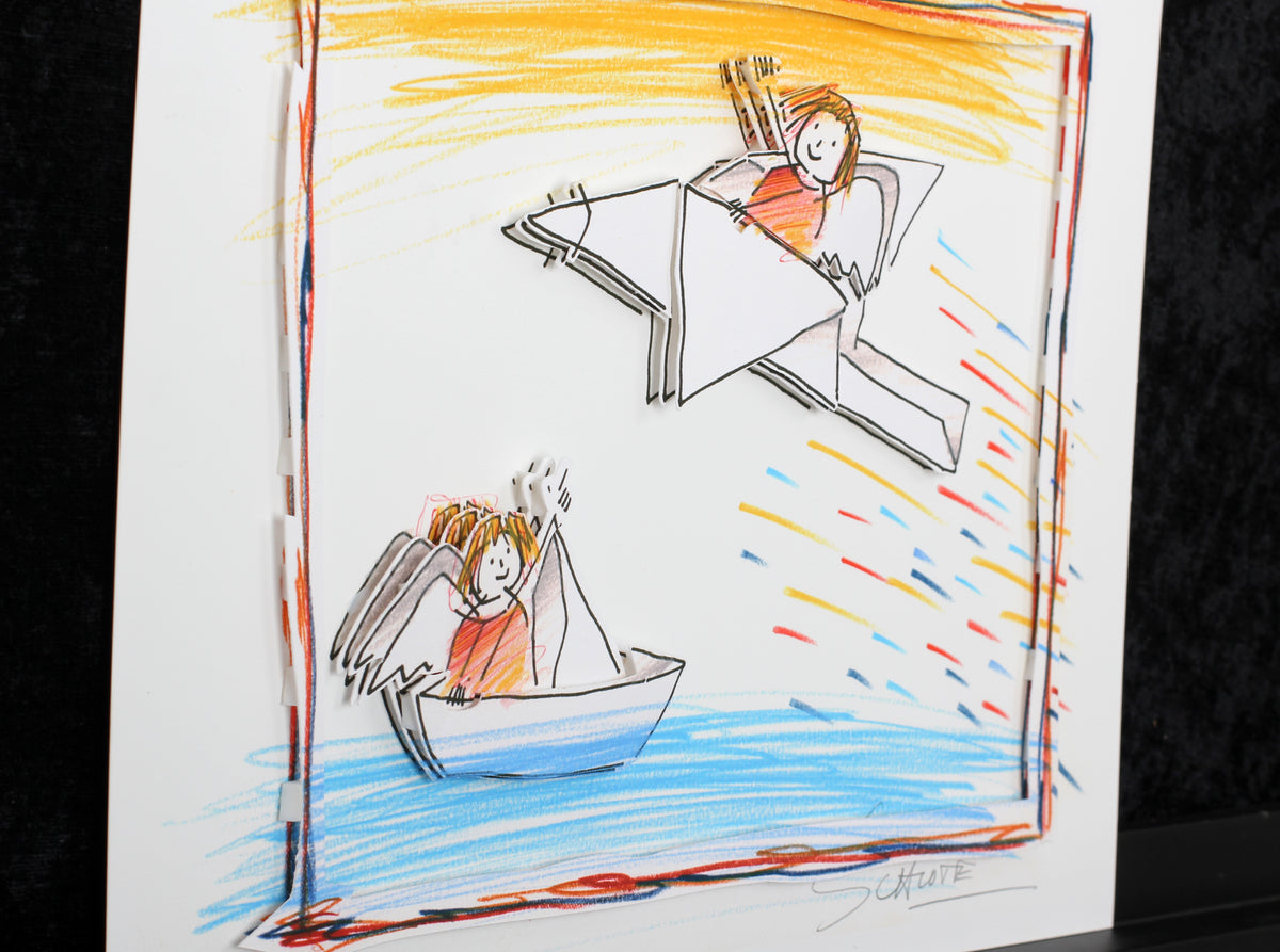 Schlote, Wilhelm - Papierflieger, 2017 - 3D-Konstruktion - handsigniert